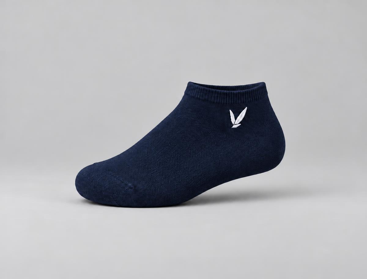 VLOTE Lage enkelsok — Donkerblauw, met wit logo